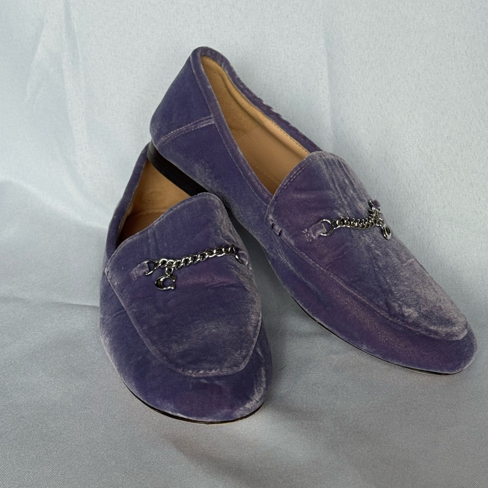 Coach Purple Velvet Women's Loafers